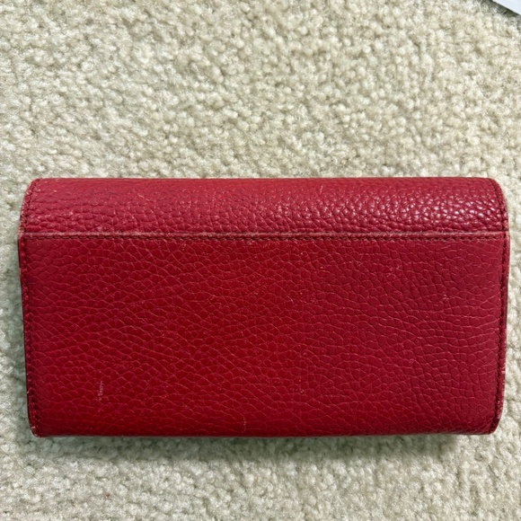 Burberry wallet - long red leather - Picture 10 of 14